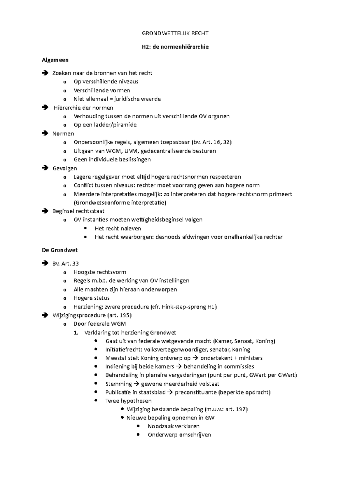 GWrecht 2 - Samenvatting Grondwettelijk Recht Les 2 - GRONDWETTELIJK ...