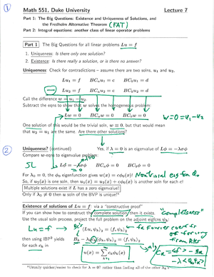 Lecture Notes, Lectures 1-12 - MATH 551 - Studocu