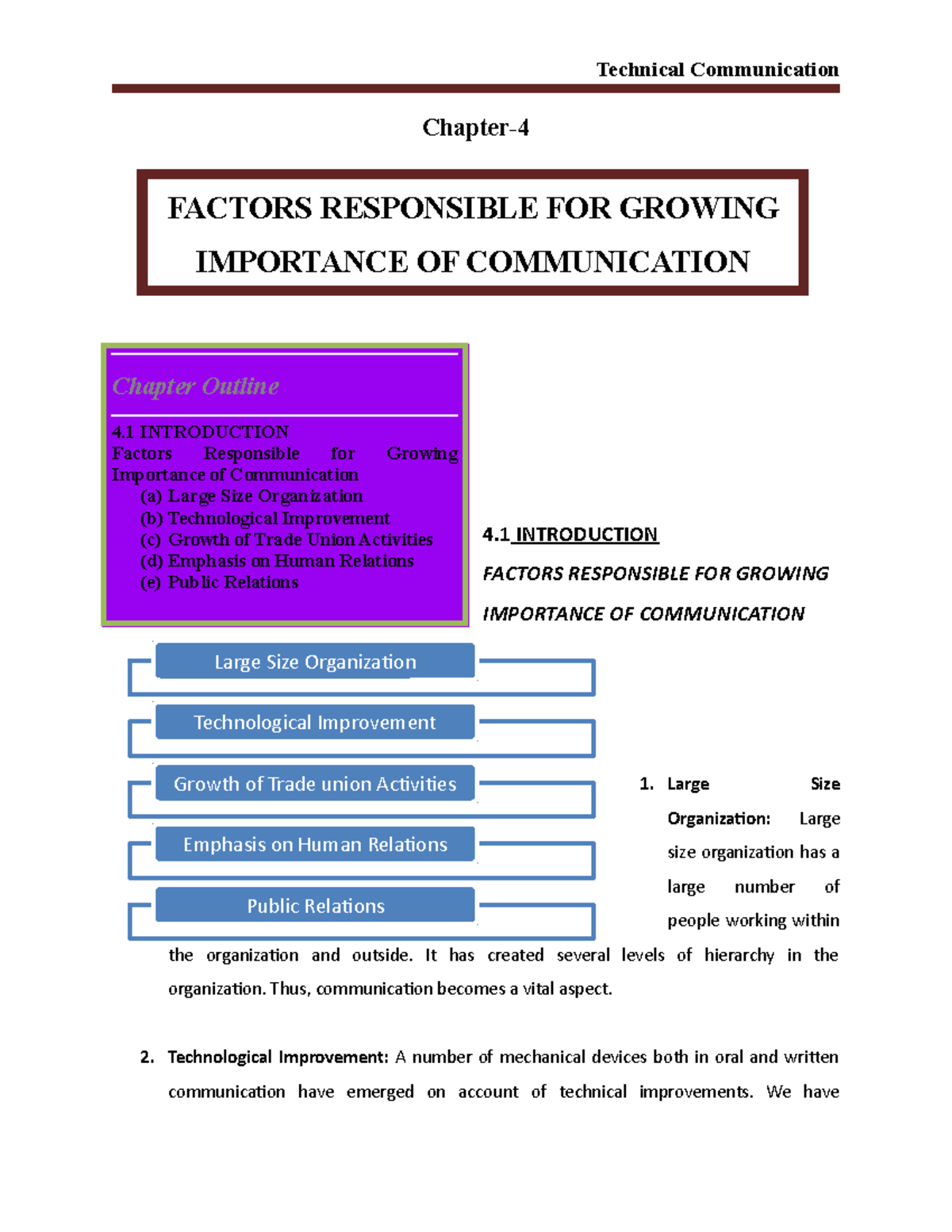 TECHNICAL COMMUNICATION Chapter 4 - Technical Communication Chapter-4 ...