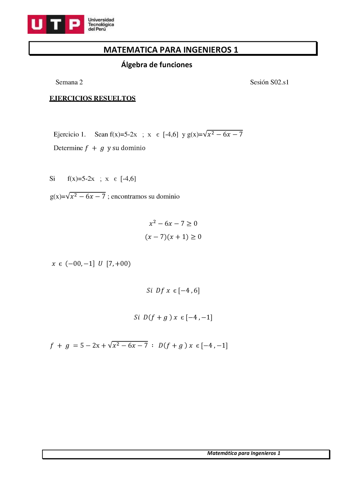 S02.s1 - Ejercicios Resueltos - Matematicas - UTP - Studocu