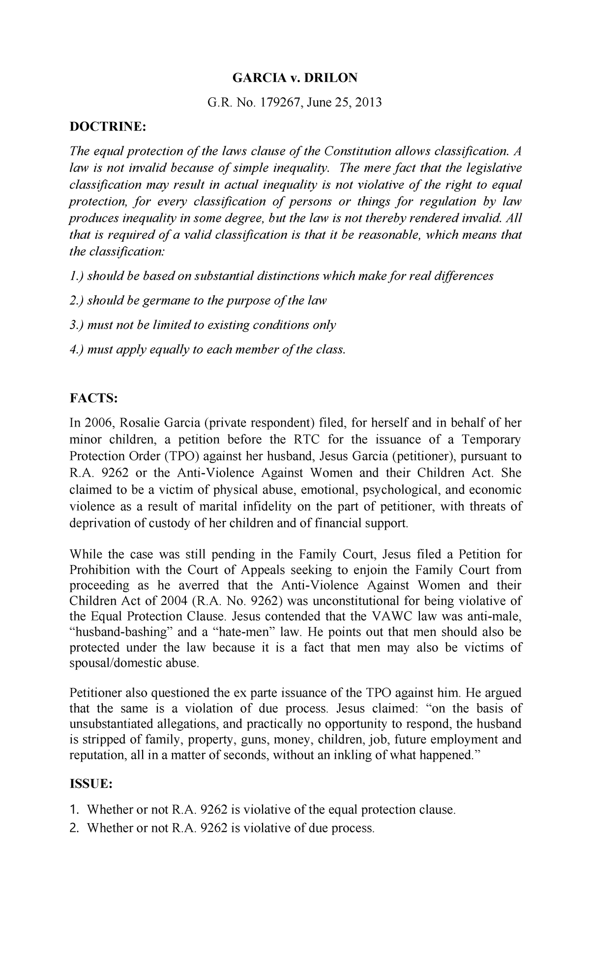 9. Garcia v. Drilon fdffdbdfbdbdfdf GARCIA