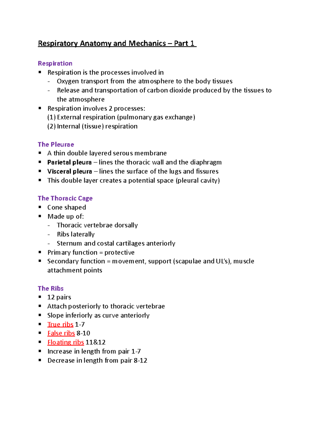 Respiratory Anatomy and Mechanics - Part 1 - Rib 7 with T6 and T ...