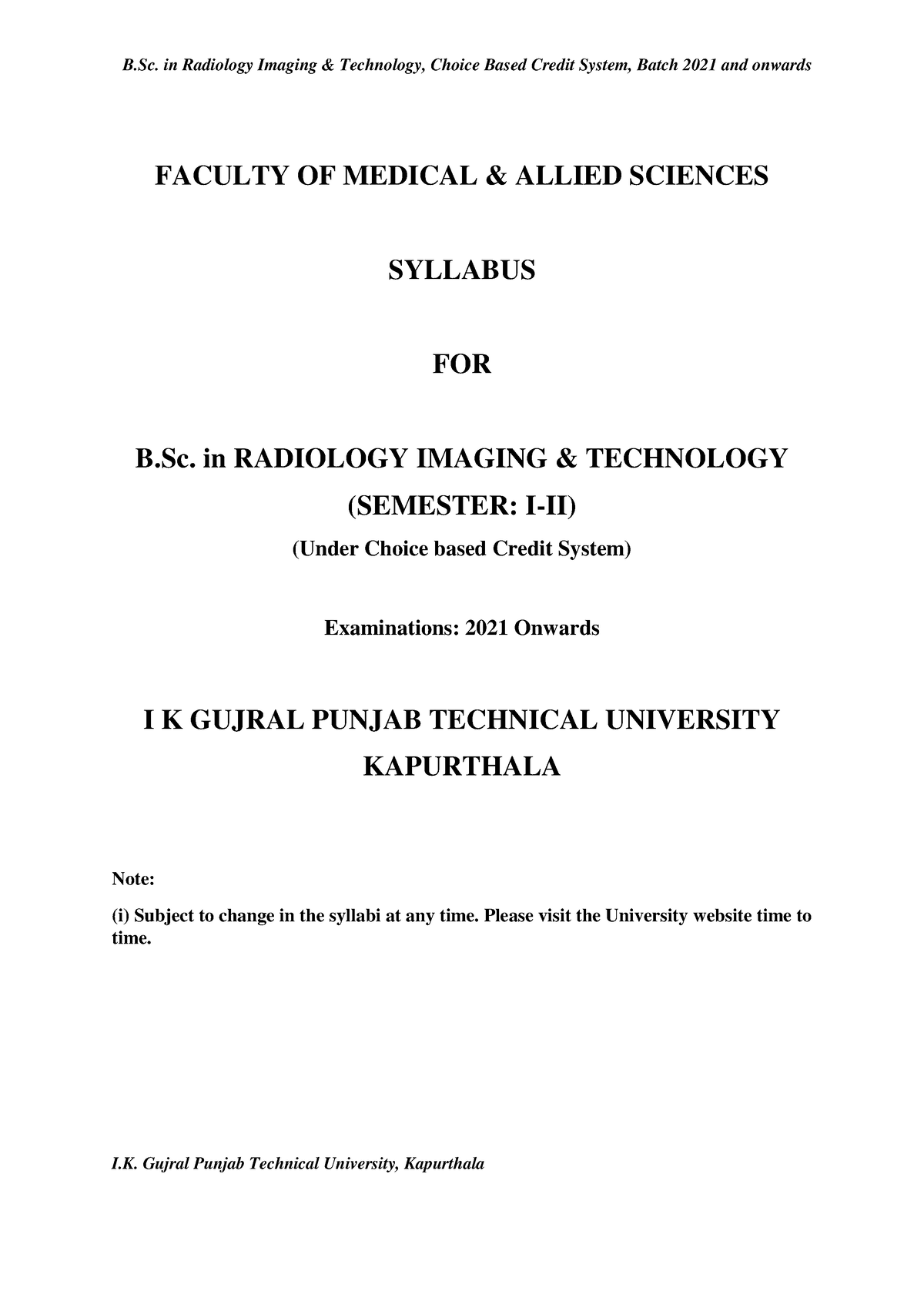 B.Sc-Radiology-Imaging-Technology-1-2-Sem.-Syllabus - B. In Radiology ...