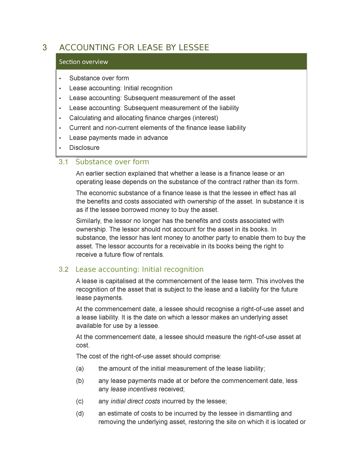 accounting for lease assignment