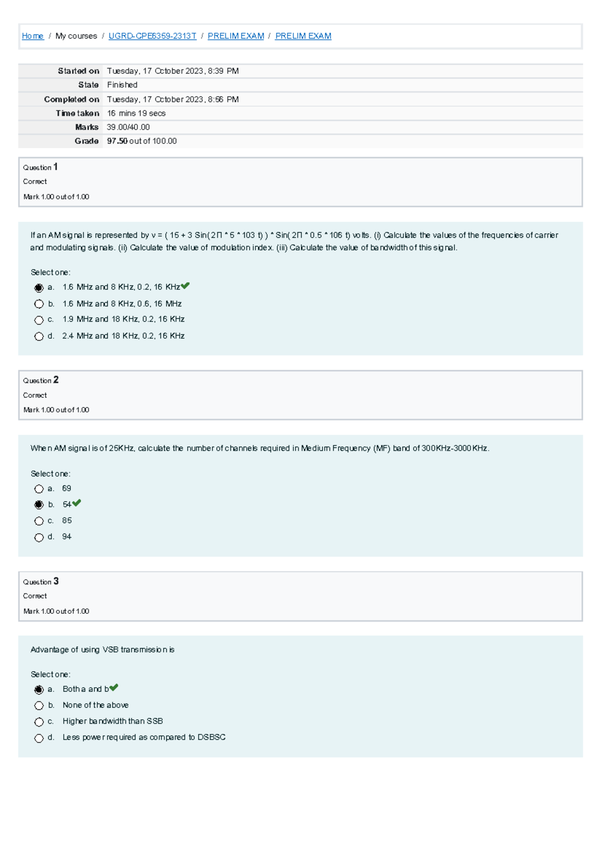 CPE6359 Data And Digital Communication Prelim EXAM Attempt Review ...