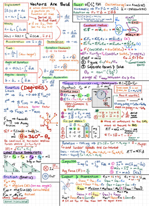 Cheat Sheet for Dynamics Test & Exam - Engineering Mechanics - UCNZ ...