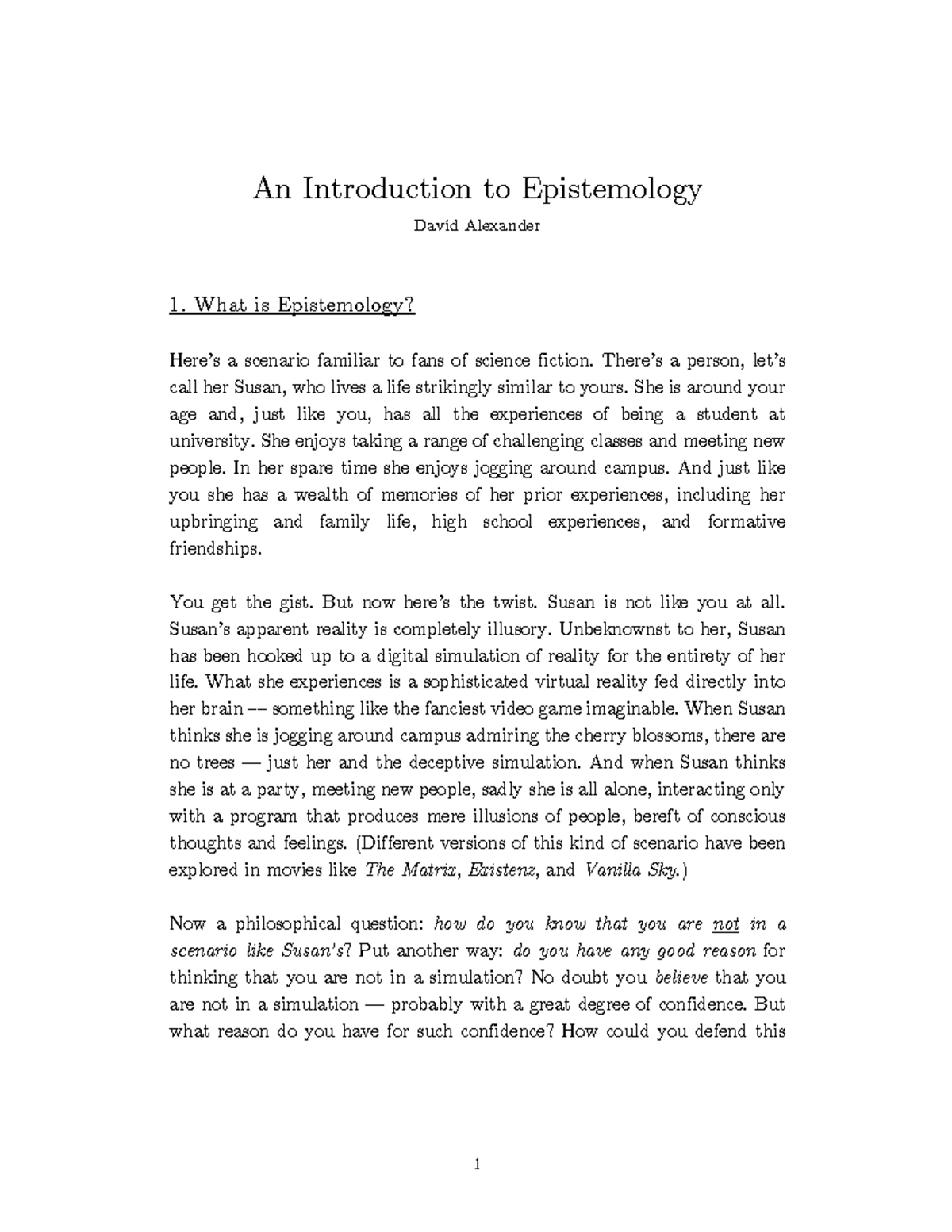 1. An Introduction to Epistemology - An Introduction to Epistemology ...