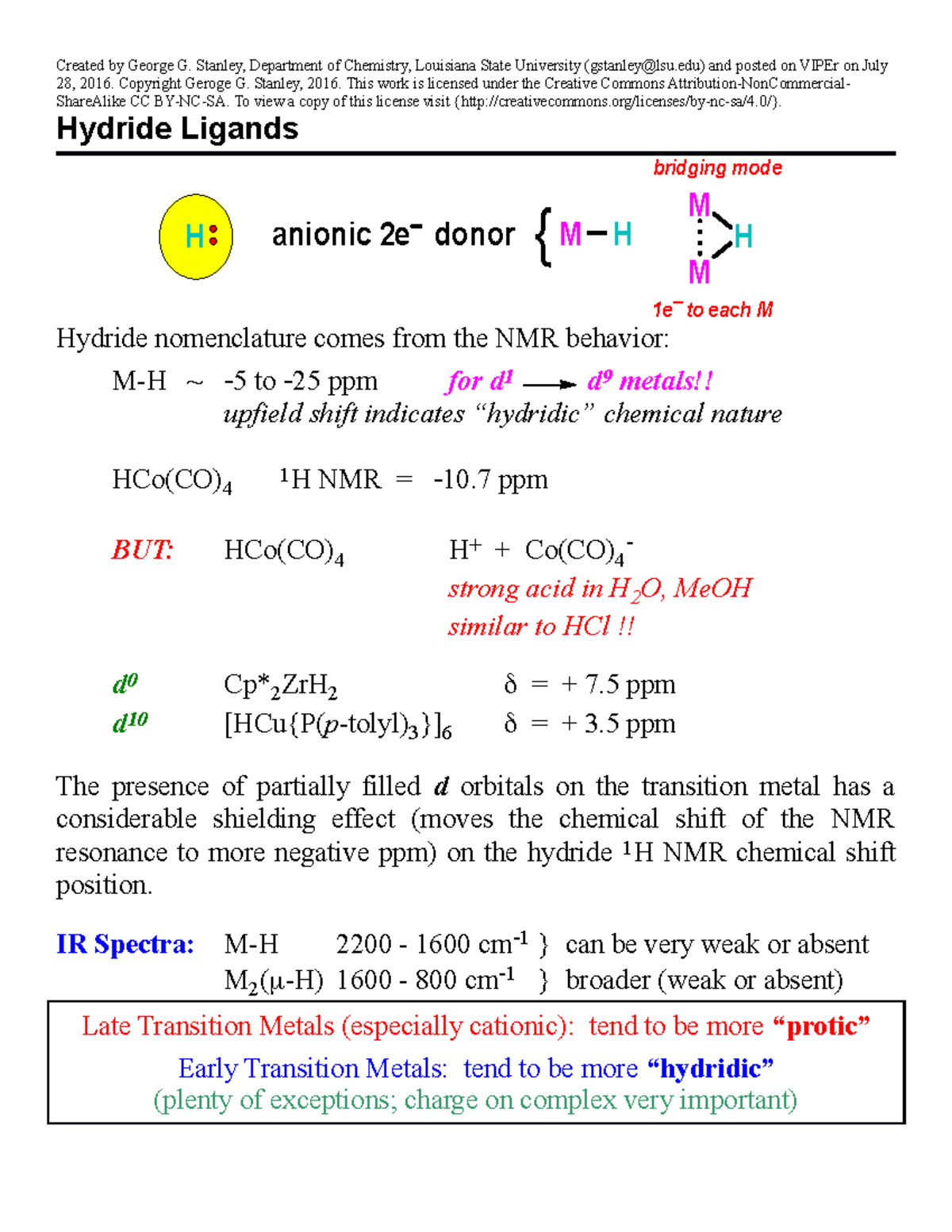 Chap05-hydrides - usage - Created by George G. Stanley, Department of ...