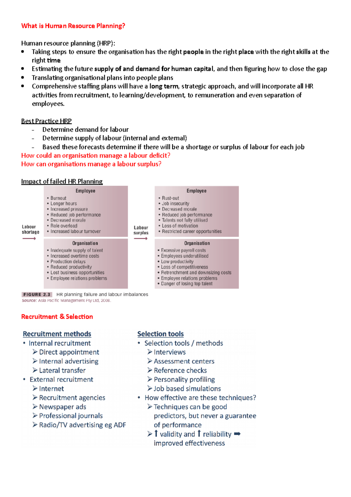 Summary Notes For Human Resource Management - What Is Human Resource ...