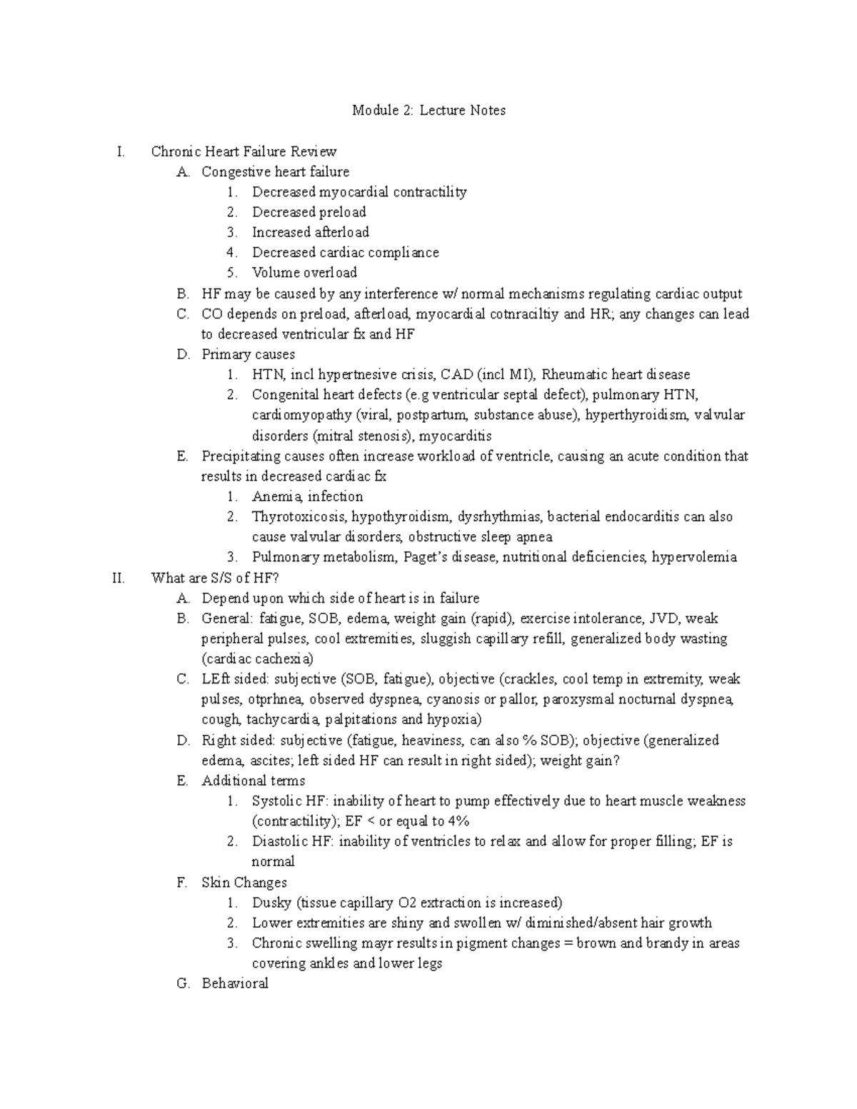 Module 2 Lecture Notes Cardiovascular Module 2 Lecture Notes I Module 2 Lecture Notes Cardiovascular Module 2 Lecture Notes I