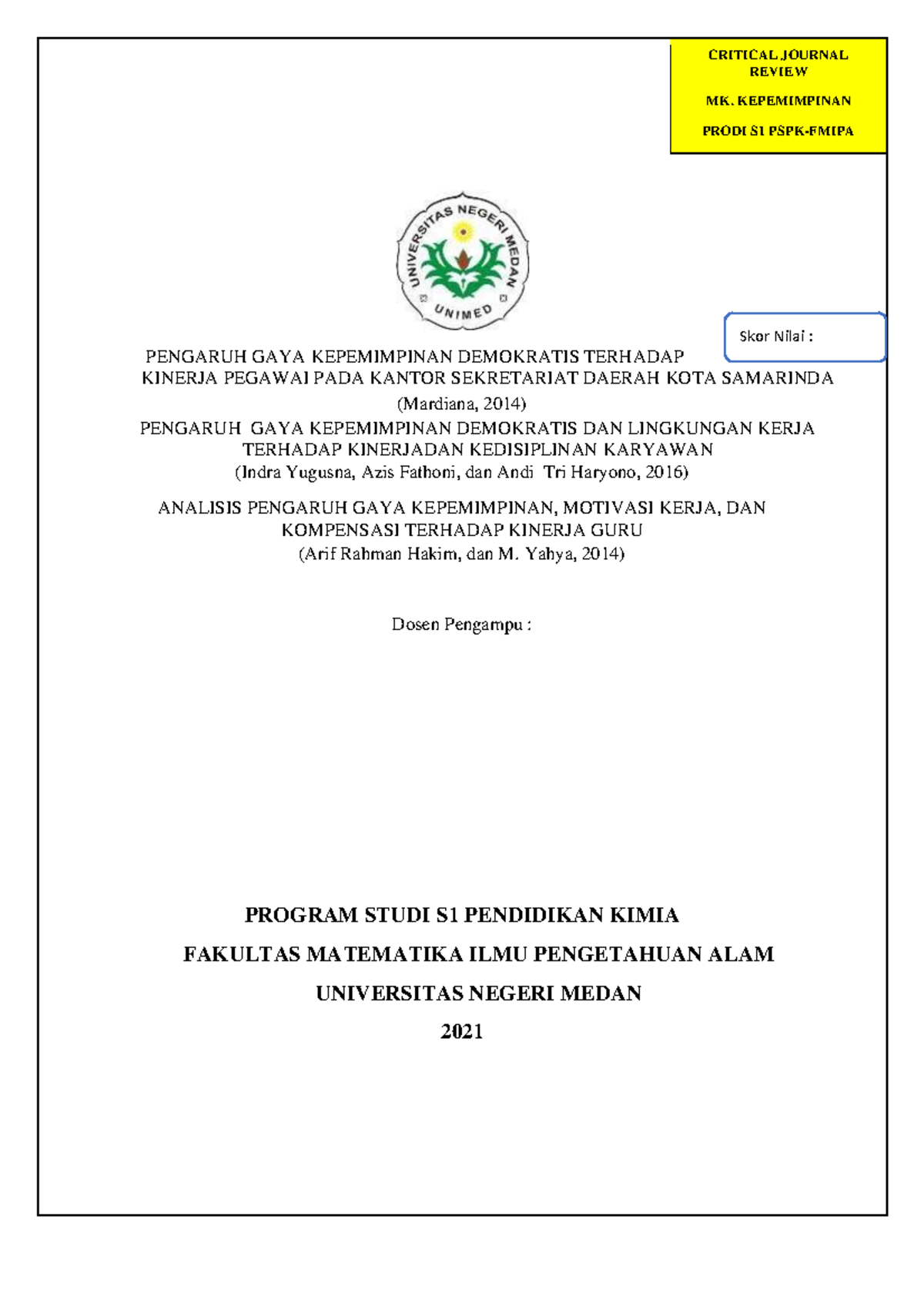 Analisis Pengaruh GAYA Kepemimpinan, Motivasi Kerja, DAN Kompensasi ...