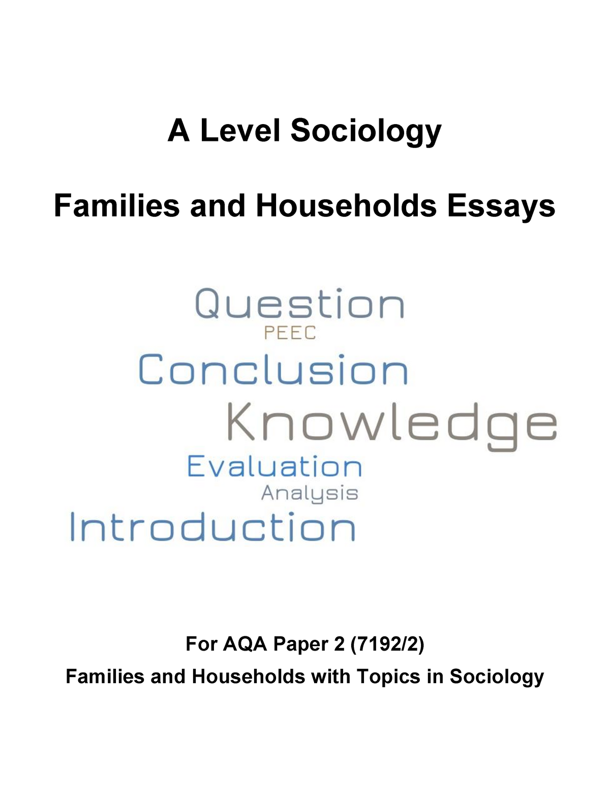 sociology family essay questions