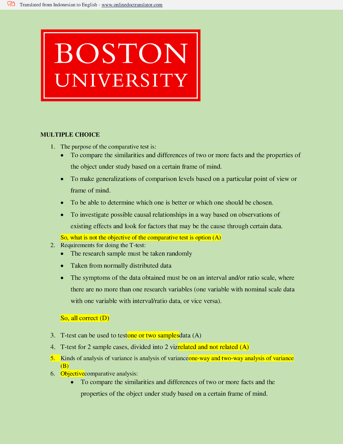 doc-2-etchics-multiple-choice-1-the-purpose-of-the-comparative