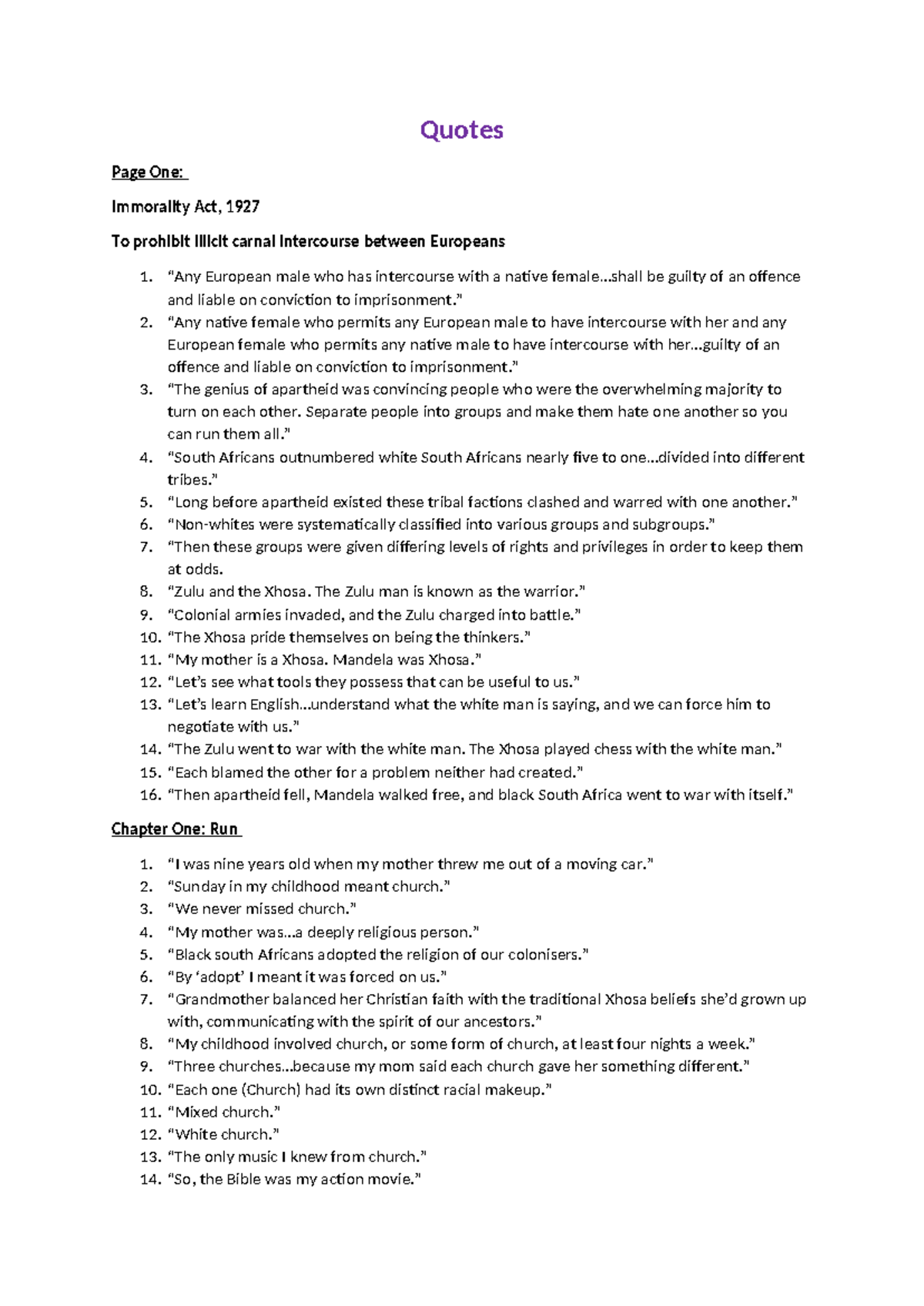 BAC - Quotes - Quotes Page One: Immorality Act, 1927 To prohibit ...