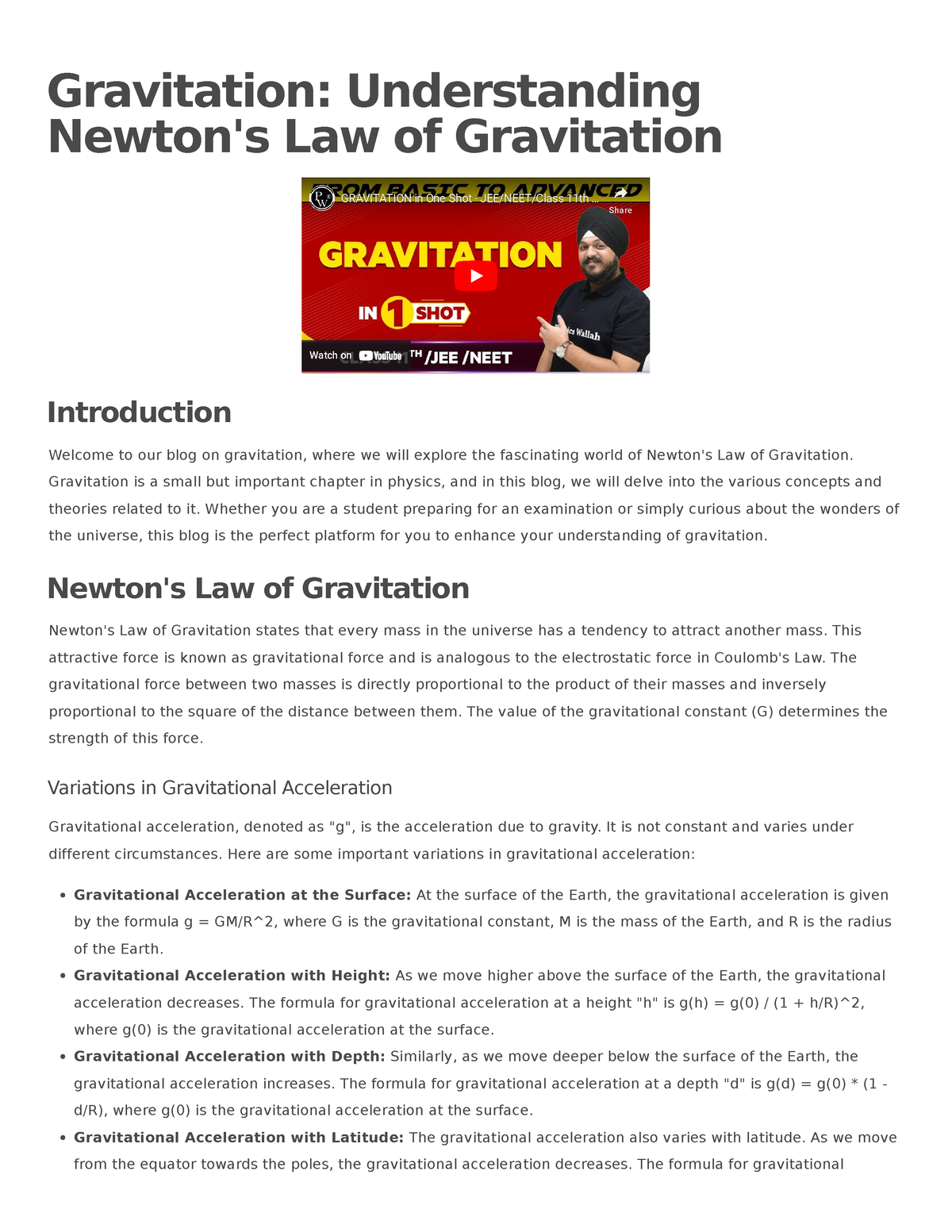 Gravitation Understanding Newtons Law Of Gravitation Gravitation Understanding Newtons Law 9594