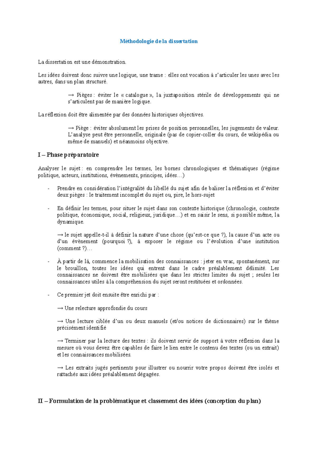 methode de la dissertation en ses