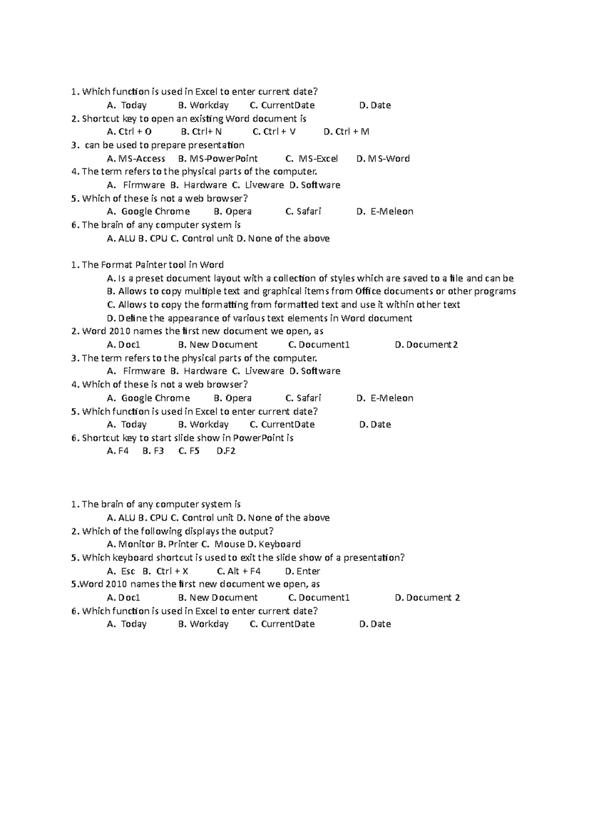 mcq-mcq-which-function-is-used-in-excel-to-enter-current-date-a