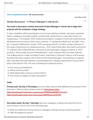 Topic Weekly Discussion - 3 Management style effectiveness - Please ...