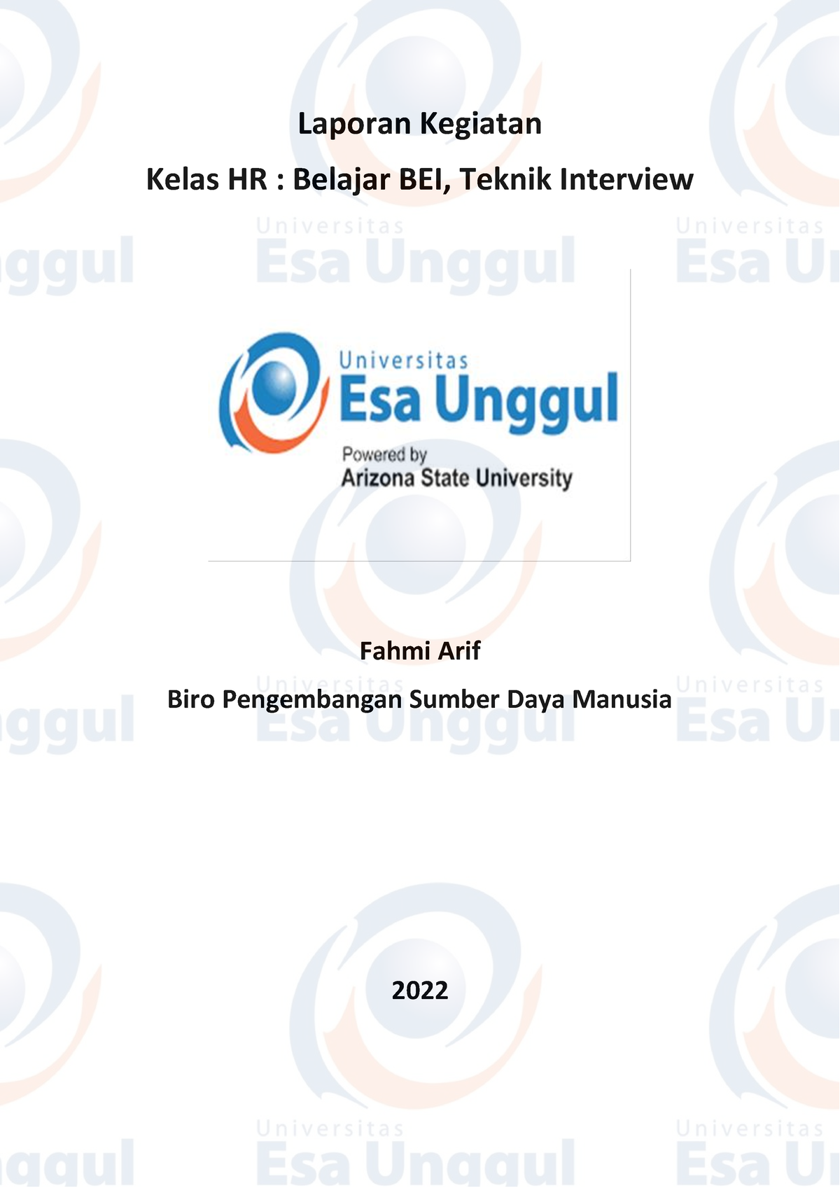 Belajar BEI Dan Teknik Interview - Laporan Kegiatan Kelas HR : Belajar ...