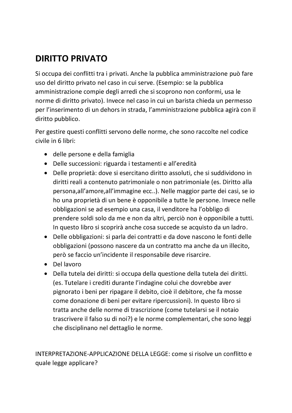 Documento - Materiale Per Esonero Di Diritto Privato Corso B - DIRITTO ...