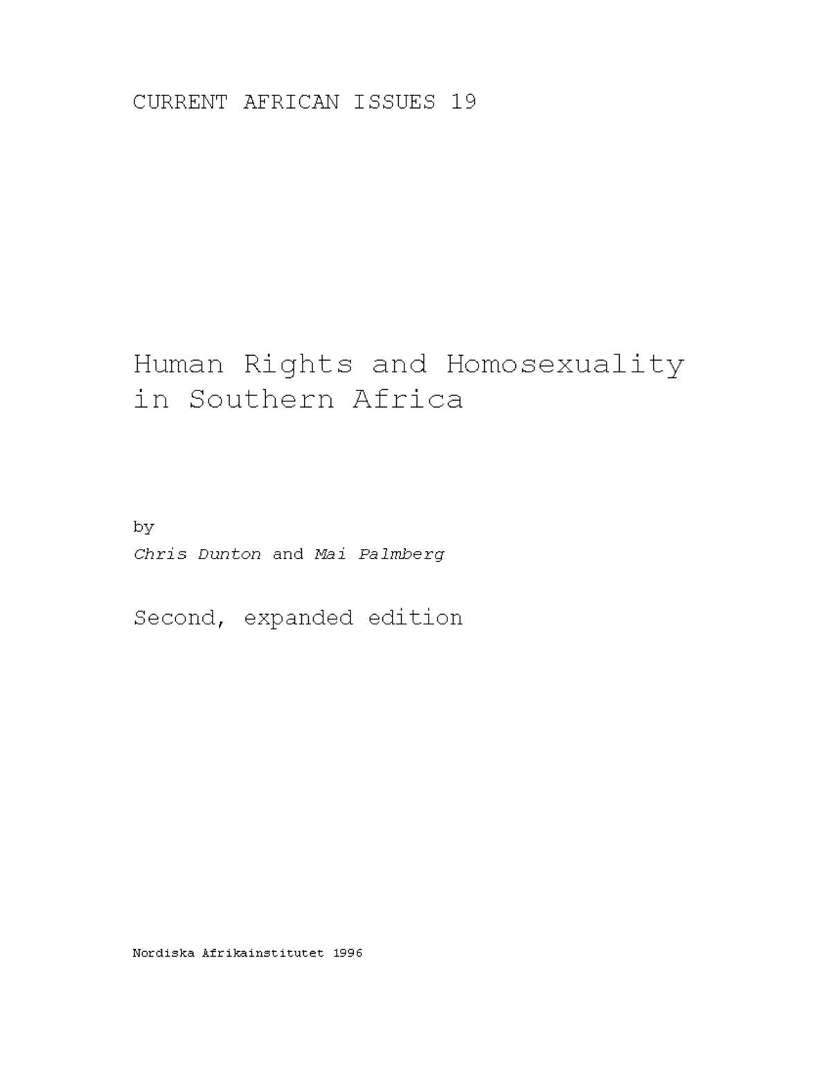 19 Human-Rights - Summary Legal philosophy - CURRENT AFRICAN ISSUES 19 ...