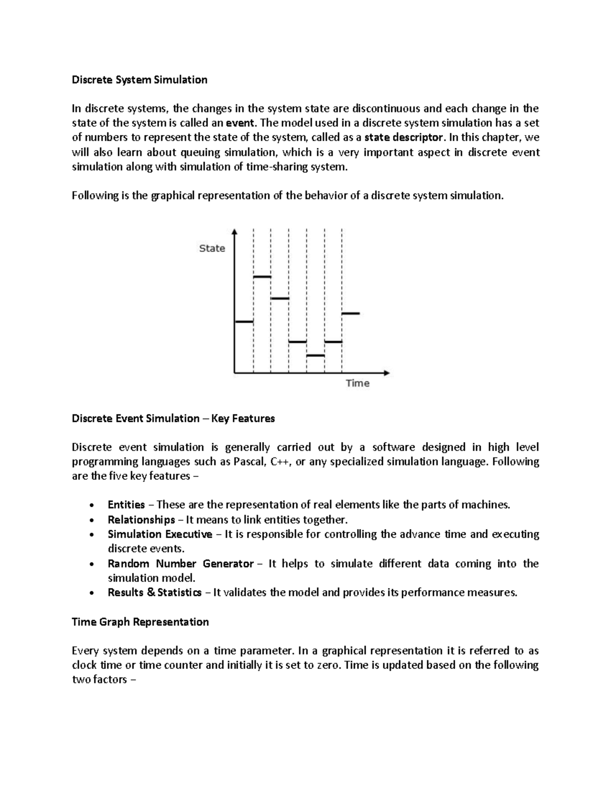 Discrete System Simulation - The model used in a discrete system ...