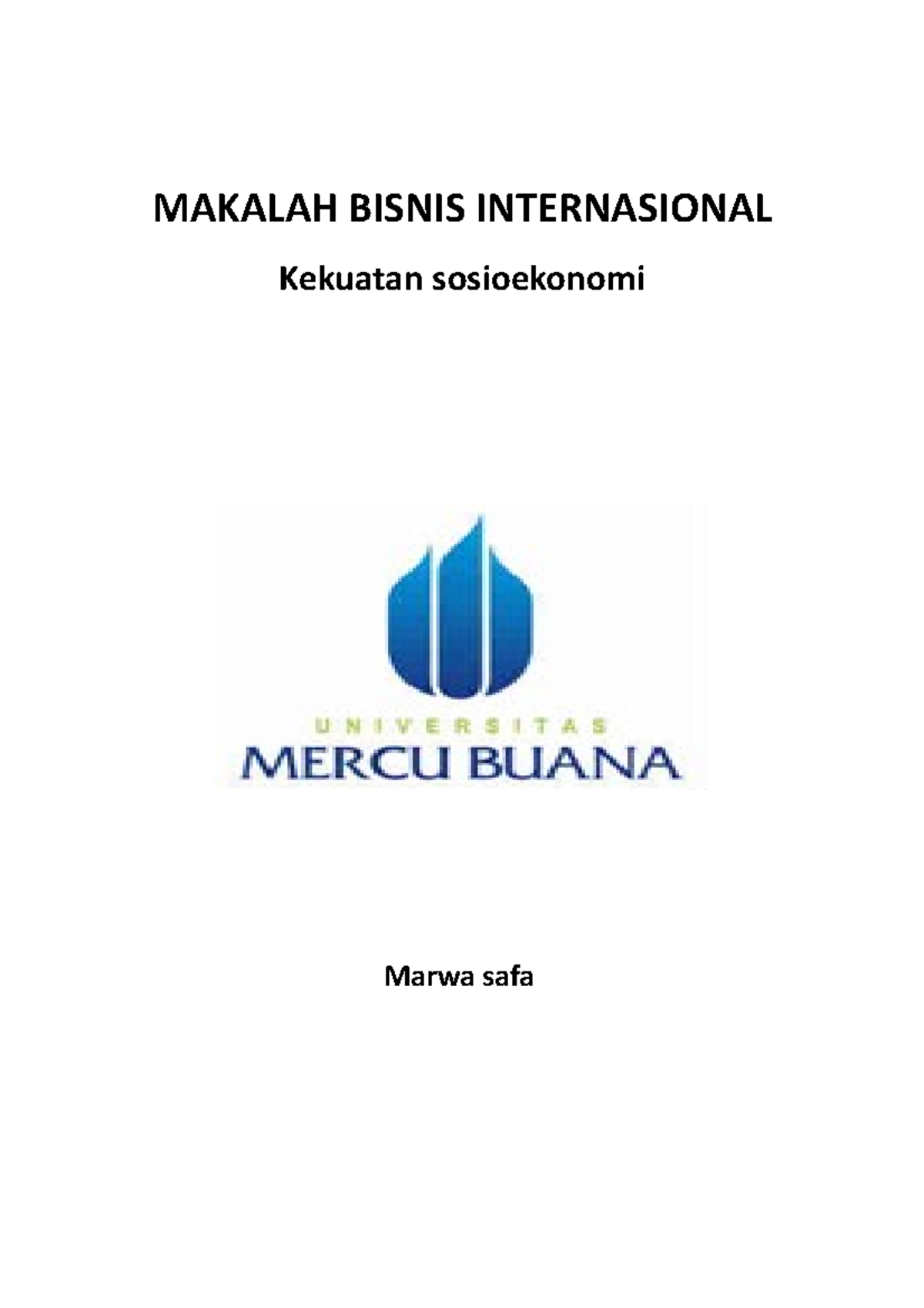 Makalah Bisnis Internasional Marwasafa - MAKALAH BISNIS INTERNASIONAL ...