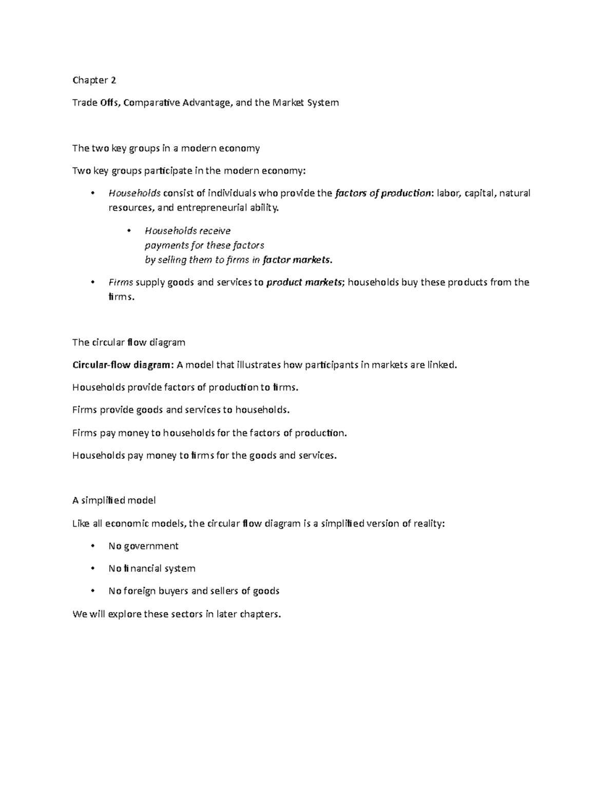 Chapter 2 Lecture Notes 5 - Chapter 2 Trade Offs, Comparative Advantage ...