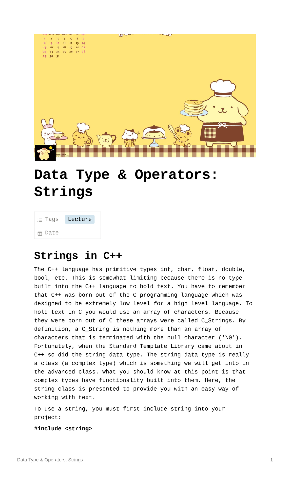 Data Type Operators Strings Data Type & Operators Strings Tags