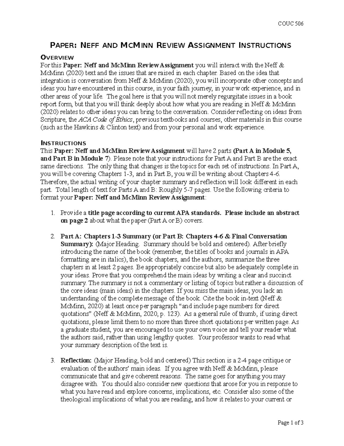 paper neff & mcminn review part b assignment