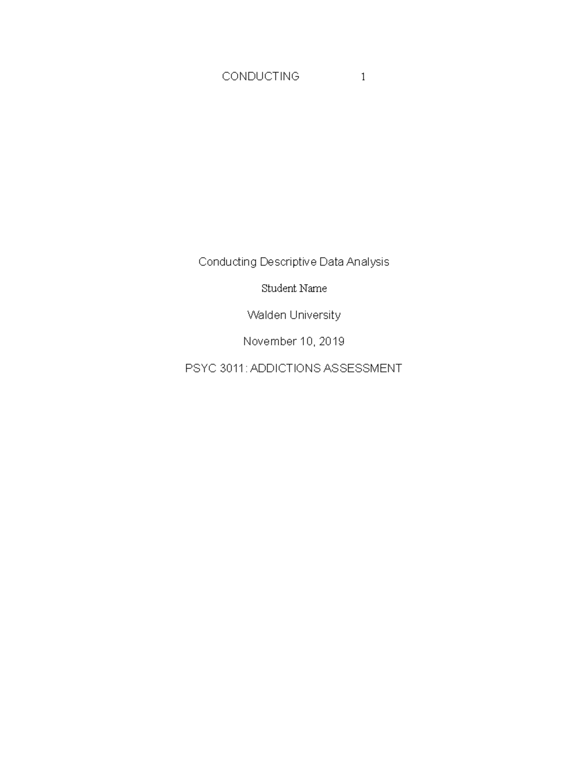 Wk5Assign - wk 5 assignment - Conducting Descriptive Data Analysis ...