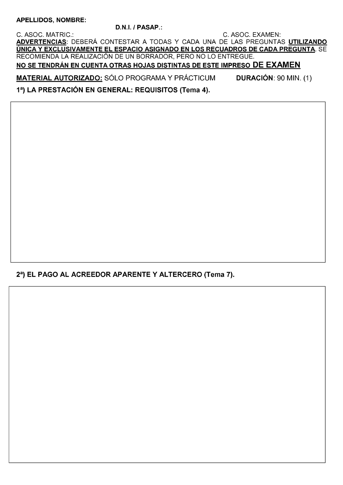 Examen Preguntas Derecho Civil II Obligaciones Y Contratos Studocu