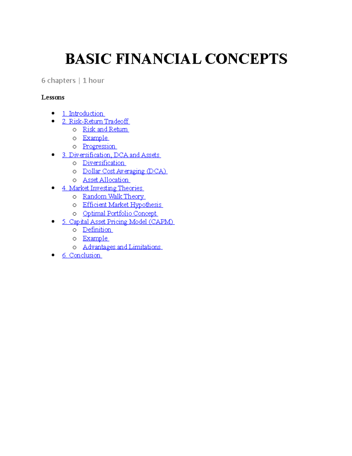 Basic Financial Concepts - BASIC FINANCIAL CONCEPTS 6 Chapters | 1 Hour ...