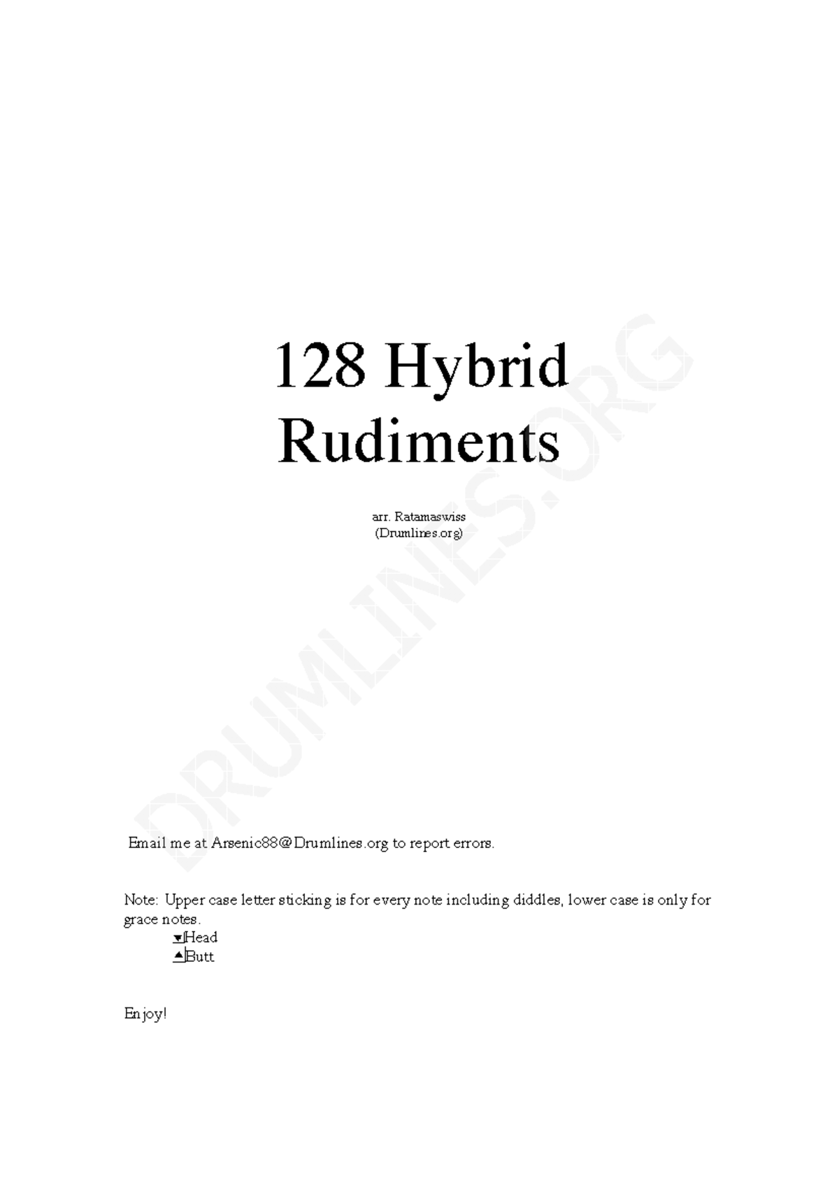 128hybridrudimentbook 2 - 128 Hybrid Rudiments arr. Ratamaswiss ...