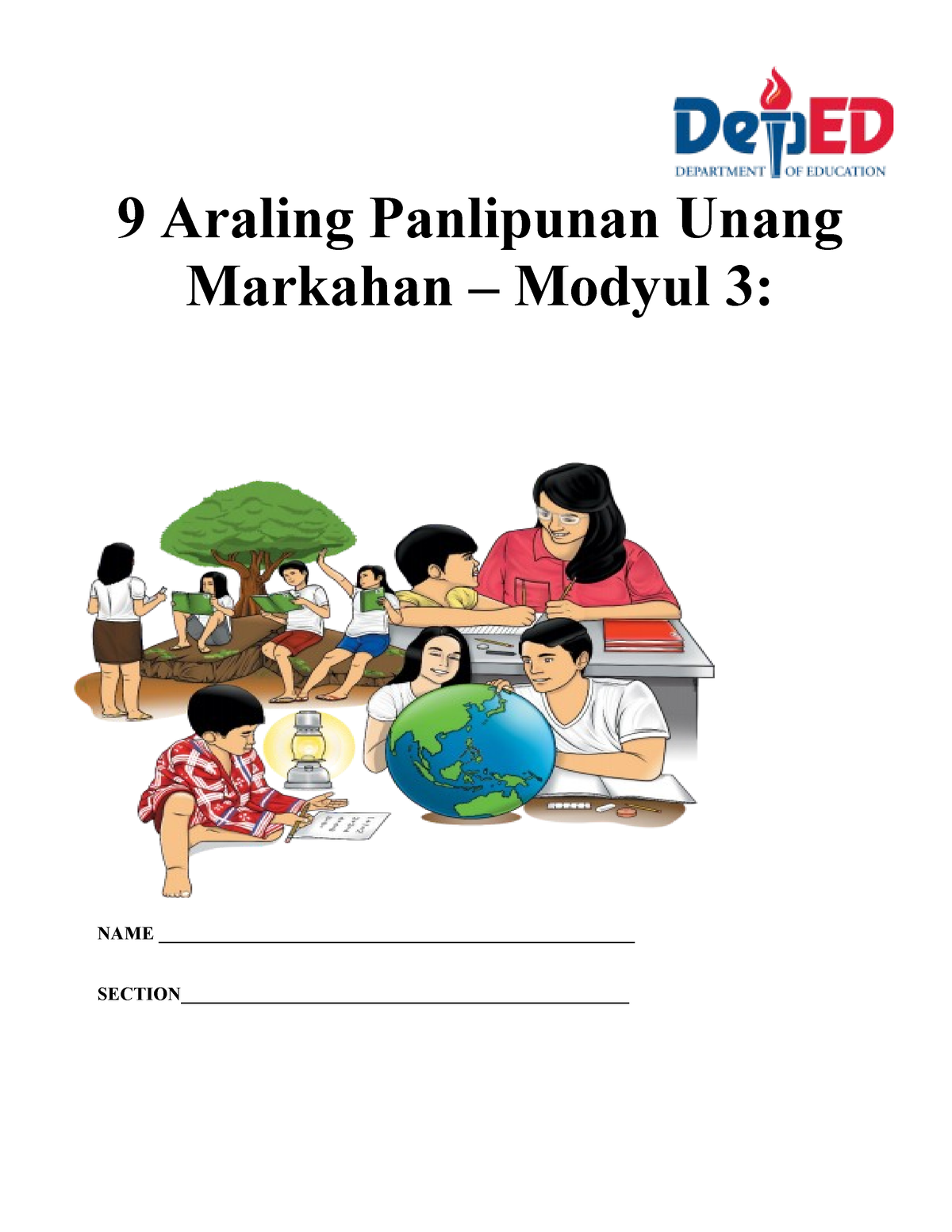 Ap 9 4th Module Araling Panlipunan 9 9 Araling Panlipunan Unang Markahan Modyul 3 Name 2008