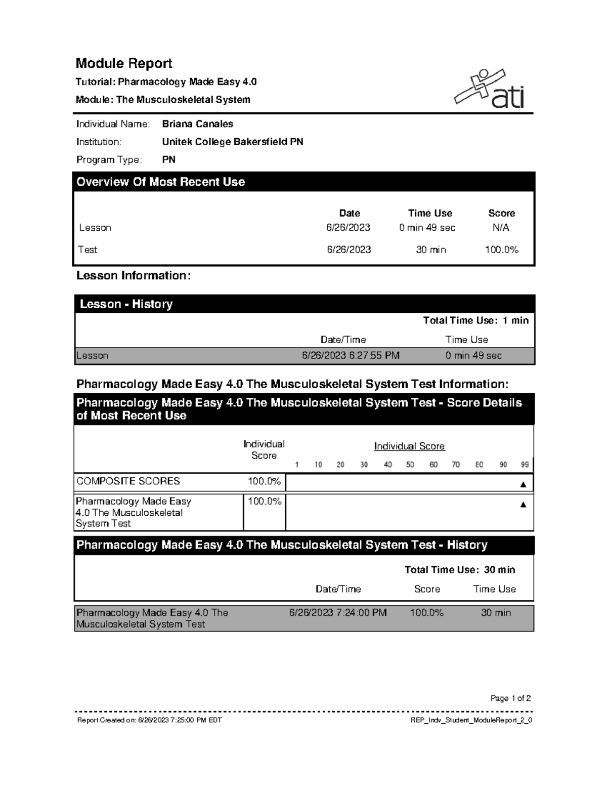 Musculoskeletal - hkj;k;k'; - Module Report Tutorial: Pharmacology Made ...