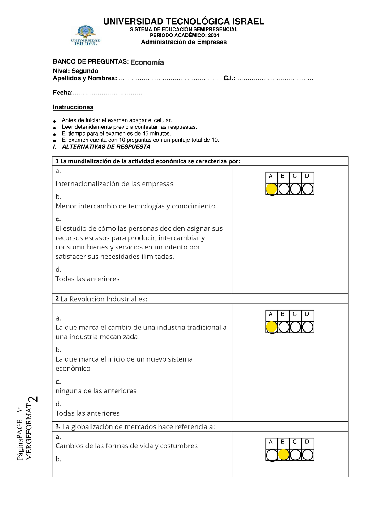 Banco DE Preguntas EF Economia s3-4 (1) editadom - Página PAGE ...