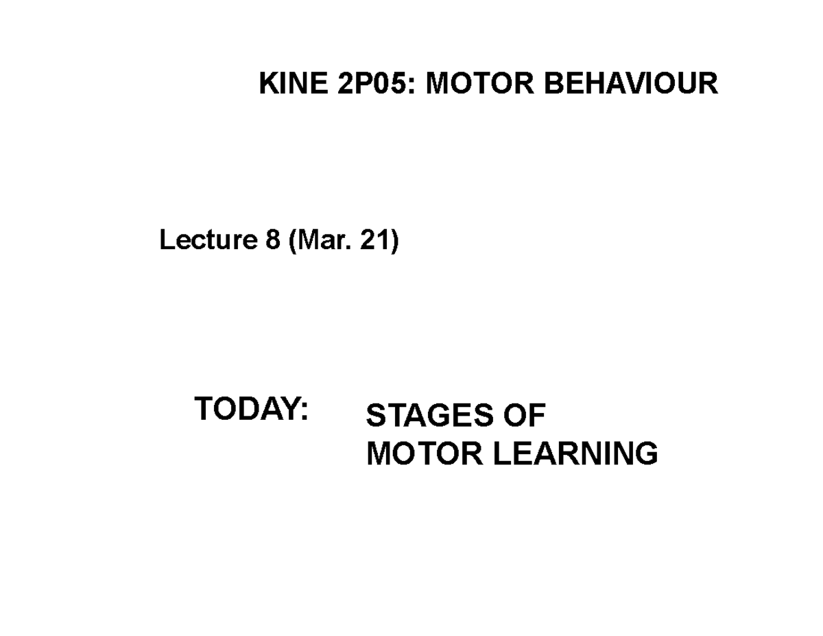 Kine 2p05 lecture 8 pdf for notetaking black and white kine 2p05