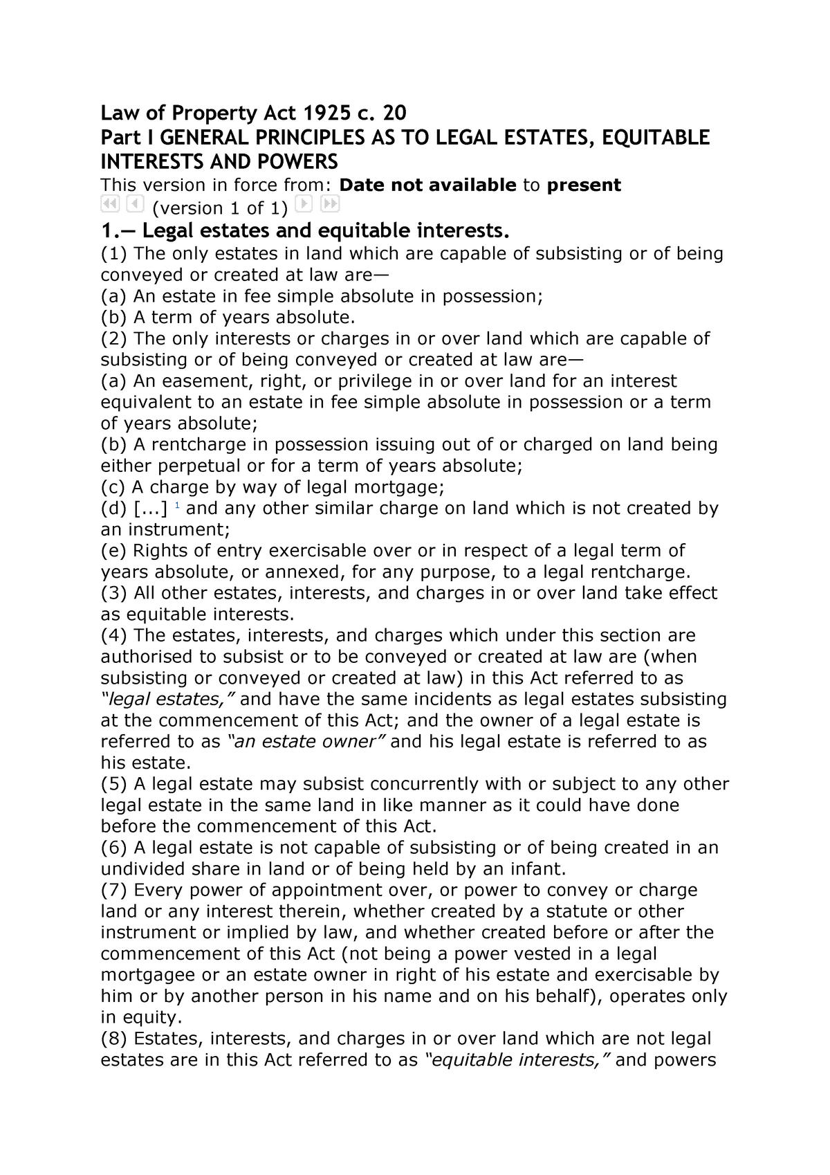 law of property act 1925 assignment