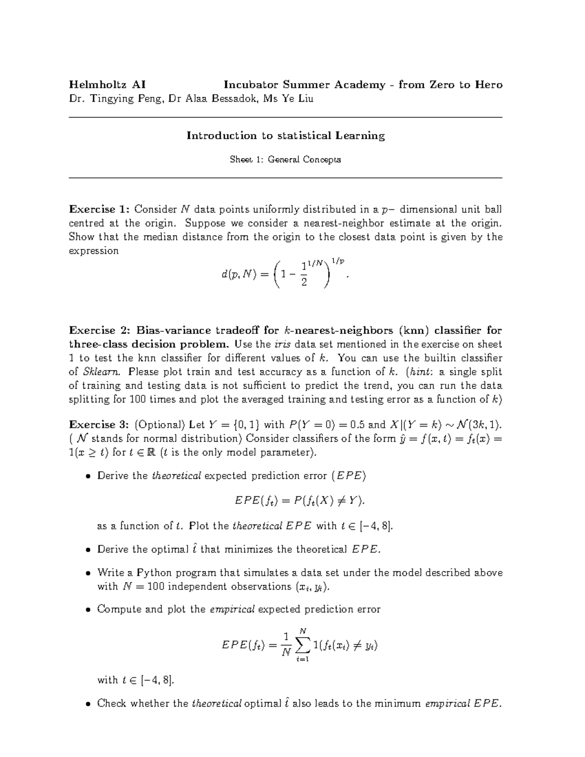 Sheet 01-basic-concepts - Helmholtz AI Incubator Summer Academy - from ...