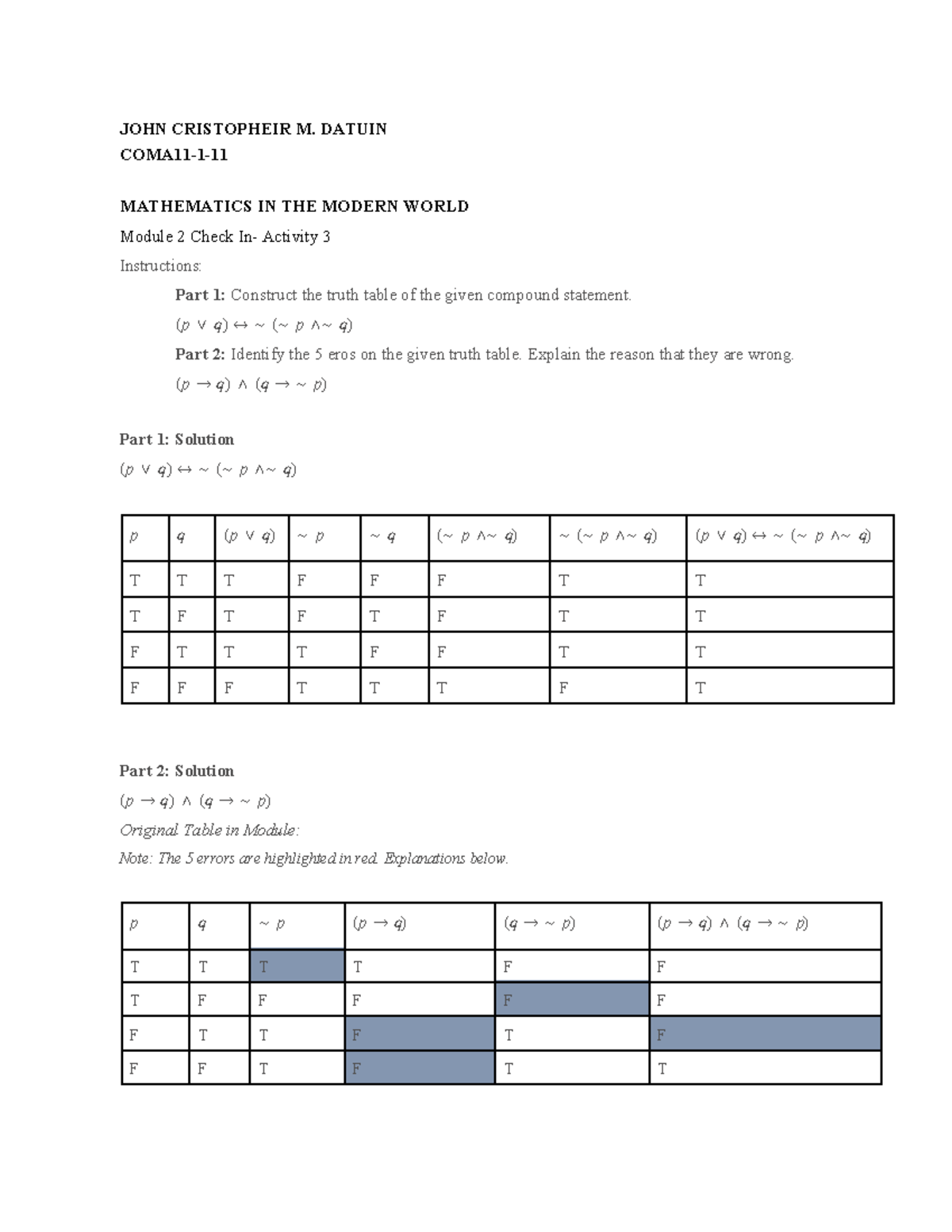 Datuin-Module 2 Check In- Activity 3 - JOHN CRISTOPHEIR M. DATUIN ...