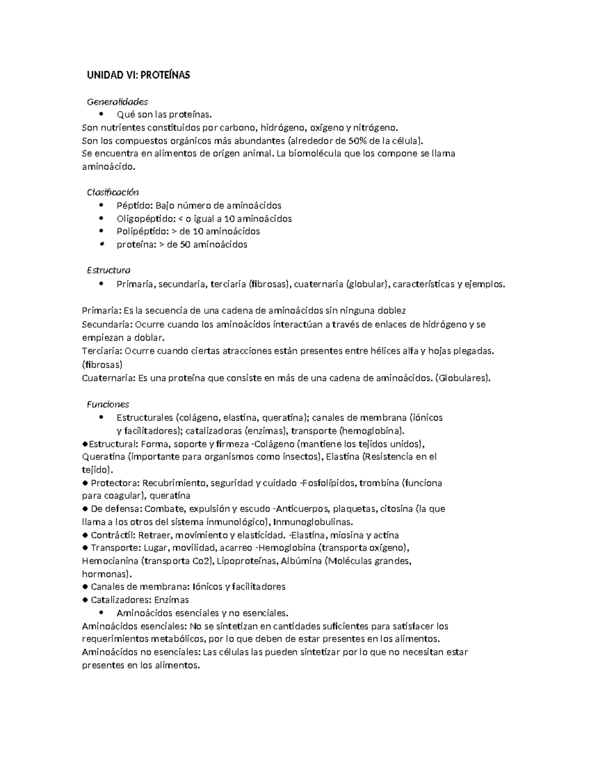 Proteinas Unidad Vi ProteÍnas Generalidades Qué Son Las Proteínas Son Nutrientes 7628