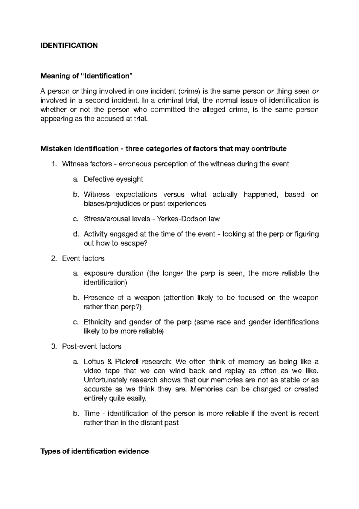 2.2 Identification - This is a detailed and complete answer structure ...