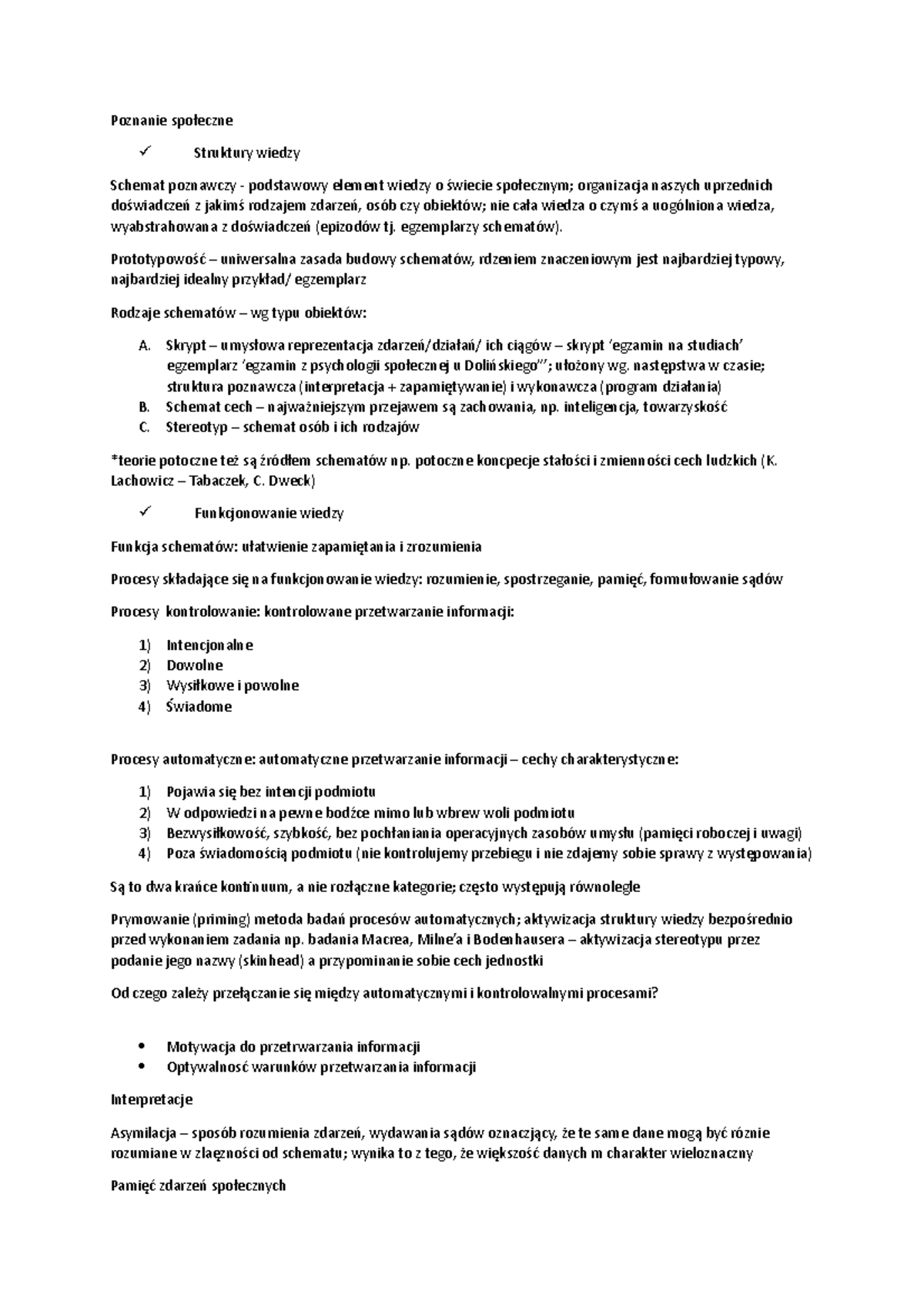 strelau doliński psychologia podręcznik akademicki - Poznanie społeczne