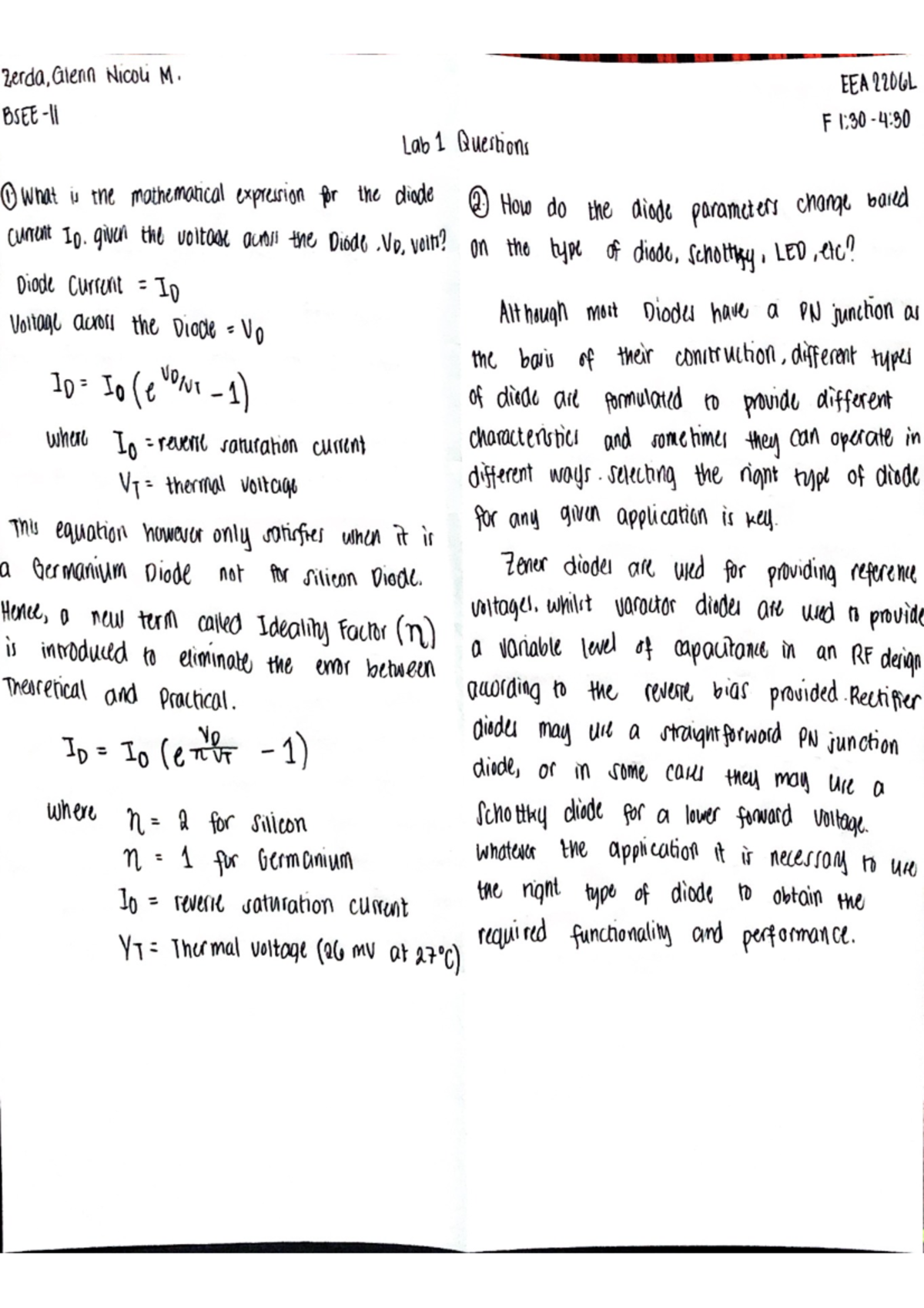 Lab1 Questions - Electrical engineering - Studocu