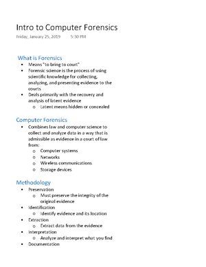 Report Writing - Lecture notes - What is a Computer Forensic Report? A ...
