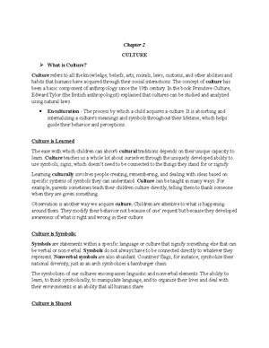 Chapter 1 Reading Notes (WHAT IS Anthropology) - Chapter 1 WHAT IS ...
