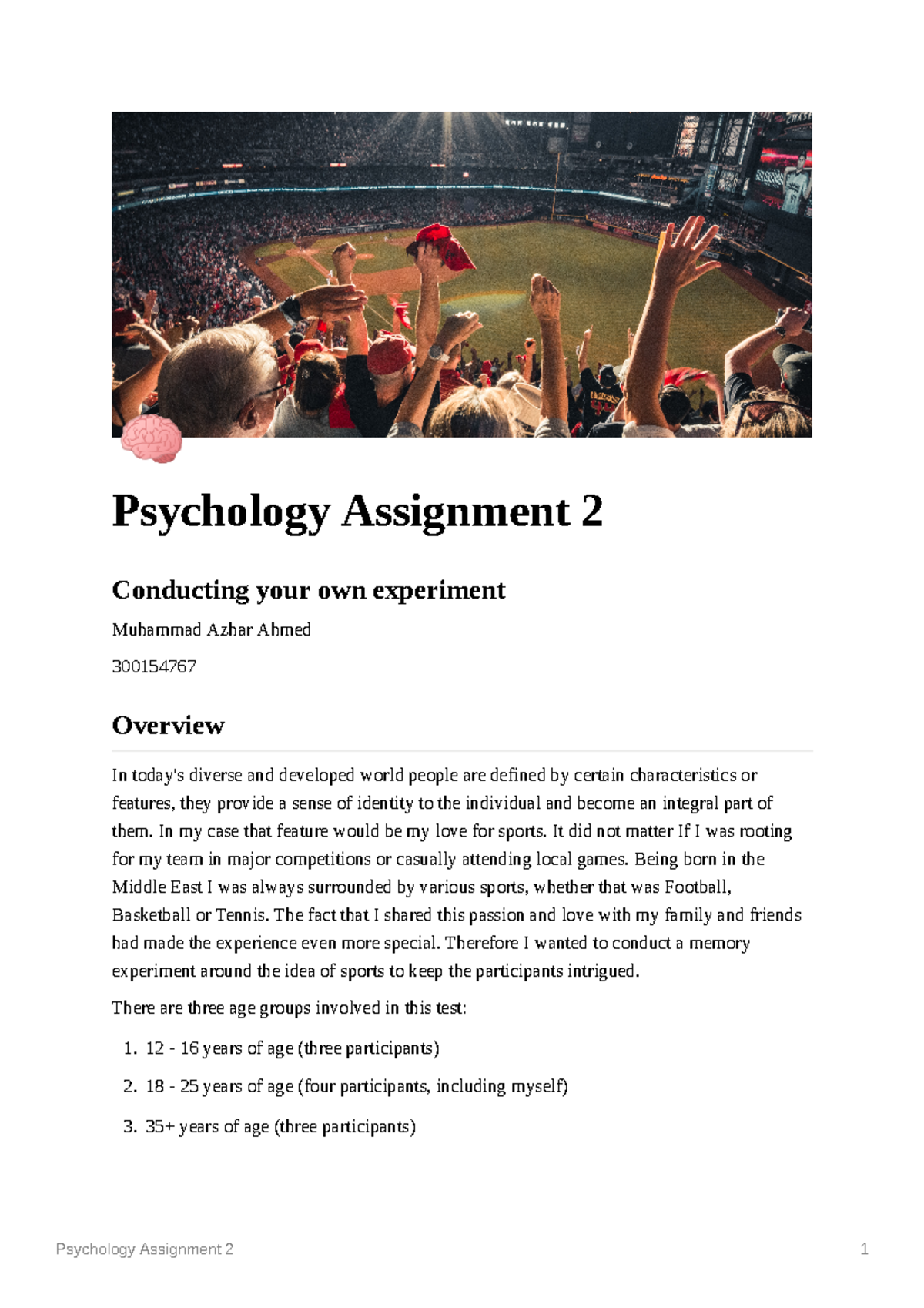 psychology assignment topics for college students