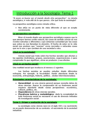 TEMA 1 LA Mirada Sociológica - TEMA 1 LA MIRADA SOCIOLÓGICA: ASPECTOS ...