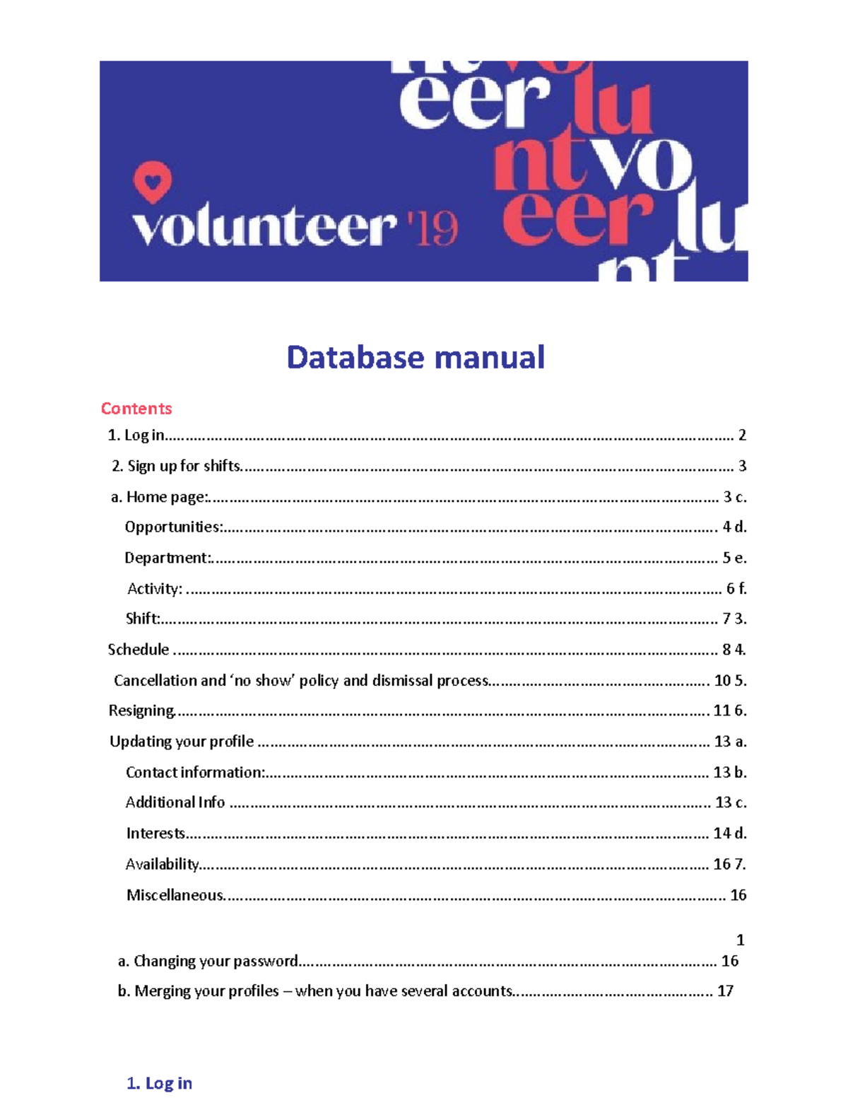 HC Database Manual - Database manual Contents Log - Studocu